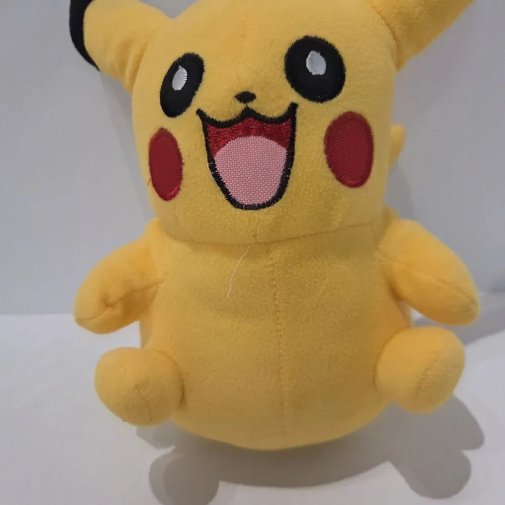 Vintage? Pokemon Pikachu Plush No Tags Open Mouth Smiling